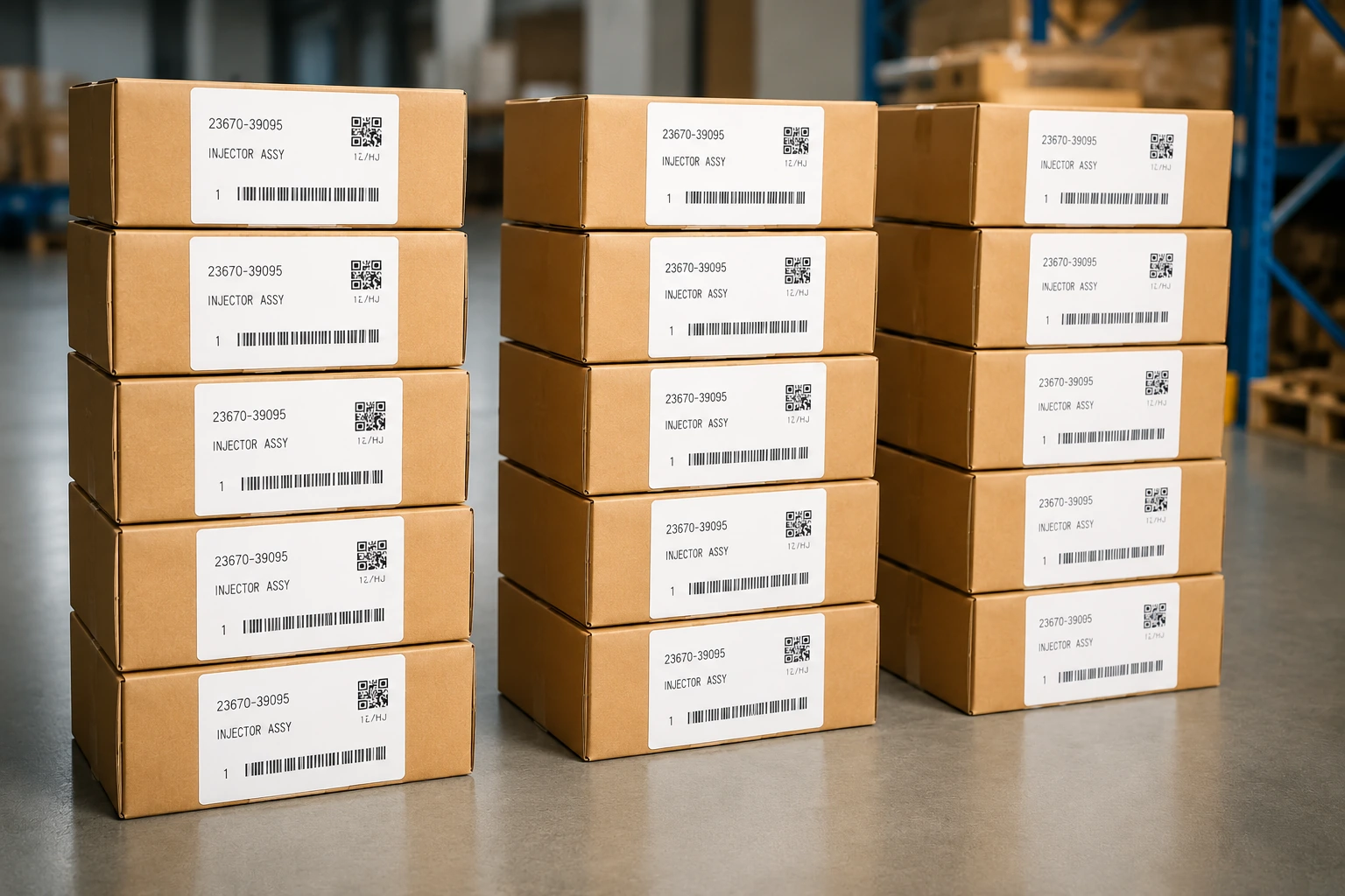 Diesel injector export packaging and shipping preparation