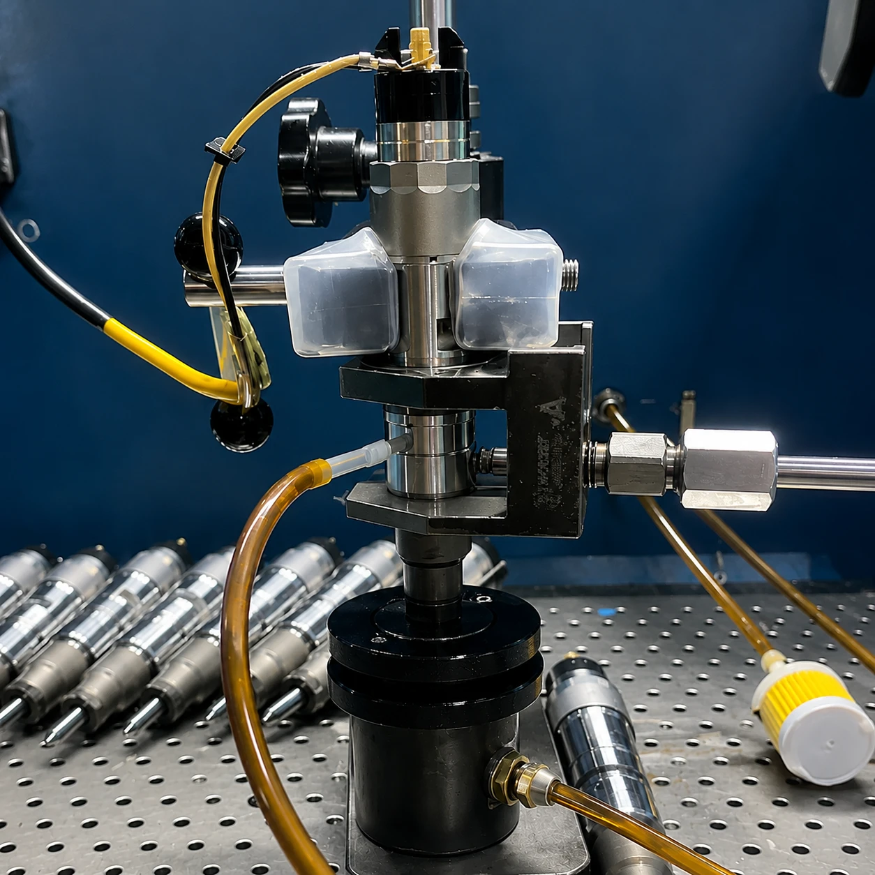 Common rail injector testing and diesel injector calibration process