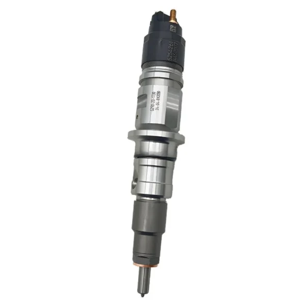 Single Bosch diesel fuel injector view 2