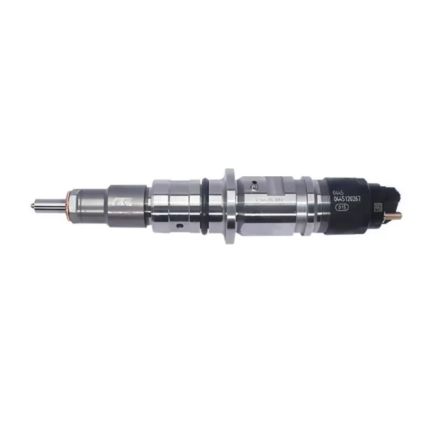 Single Bosch diesel fuel injector view 2