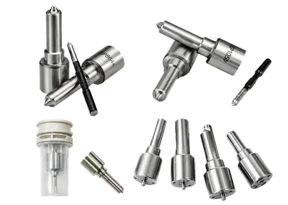 Diesel injector control valves and nozzles for common rail fuel systems