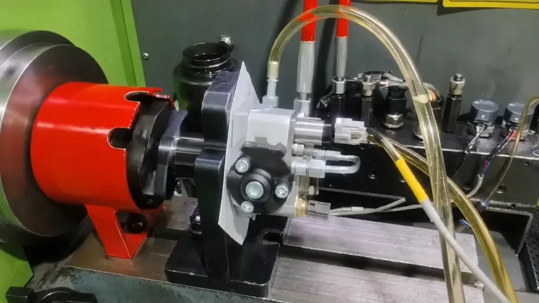 Diesel injector return flow test performed on common rail test bench equipment