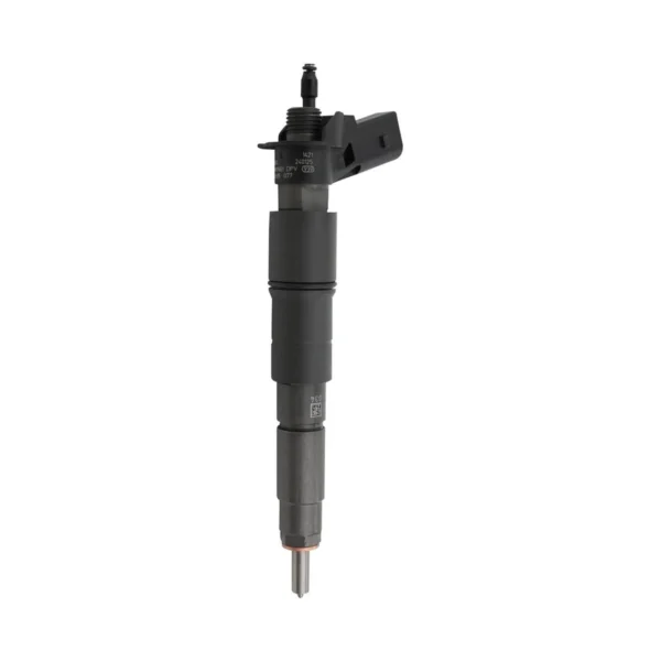 0445115048 Bosch Piezo Diesel Fuel Injector - Side View 0445115048 Bosch piezo diesel fuel injector, remanufactured injector for selected diesel engine applications